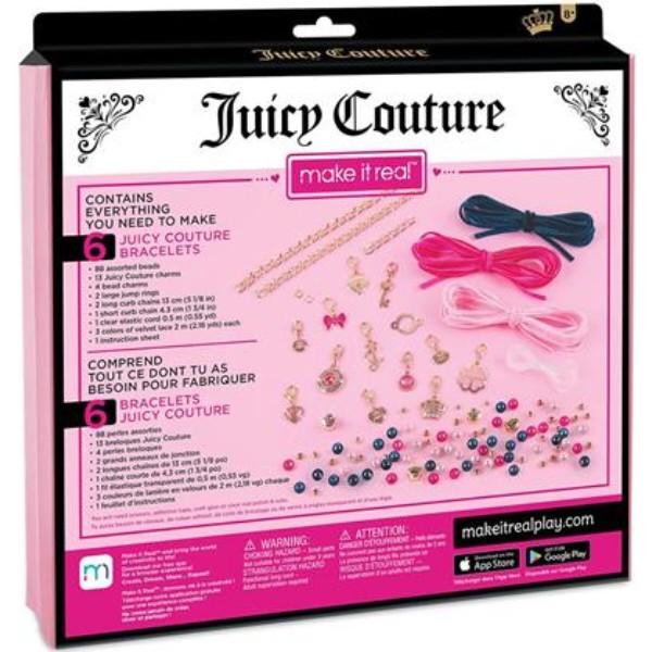 Фото - Набір для виготовлення прикрас Make it Real Juicy Couture Оксамит і перлини 115 шт. (MR4417)